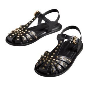 Vicenza Studded Fisherman Flats Size 6 New